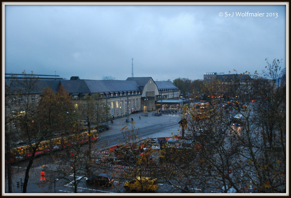 The view from Johannes hotel room in Karlsruhe.
